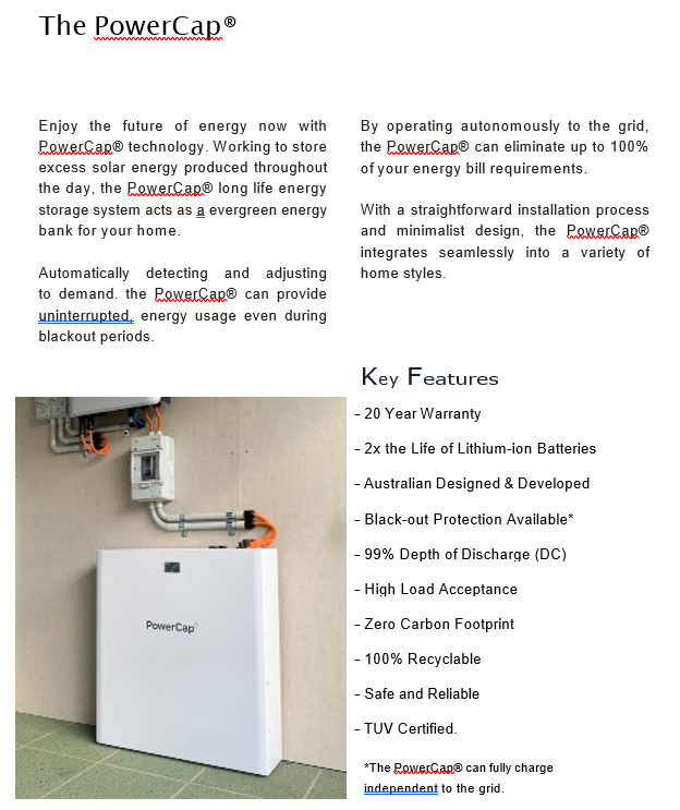 PowerCap Solar Energy Summary